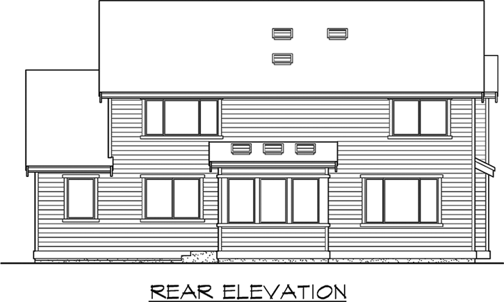 Rear Elevation Plan: 88-433