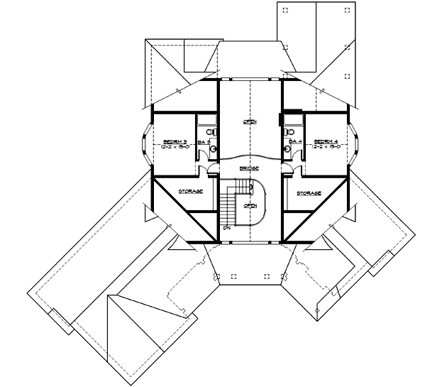 Upper/Second Floor Plan: 88-434
