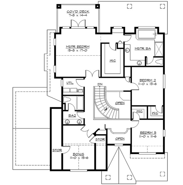 Upper/Second Floor Plan: 88-440
