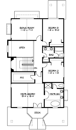 Upper/Second Floor Plan: 88-443