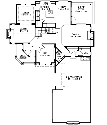 Main Floor Plan: 88-444