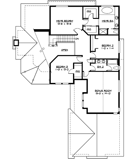 Upper/Second Floor Plan: 88-444