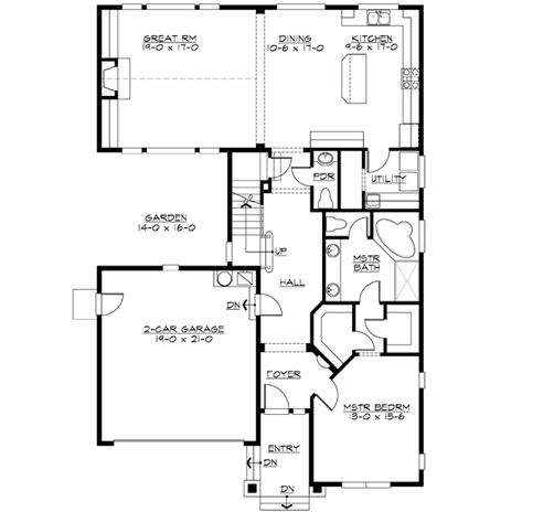 Main Floor Plan: 88-445