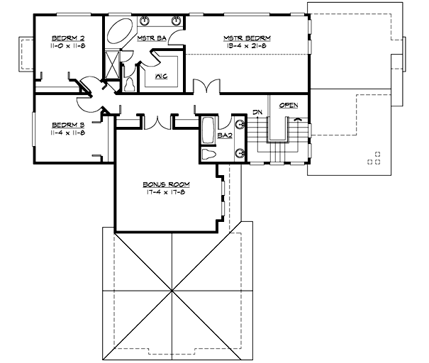 Upper/Second Floor Plan: 88-446