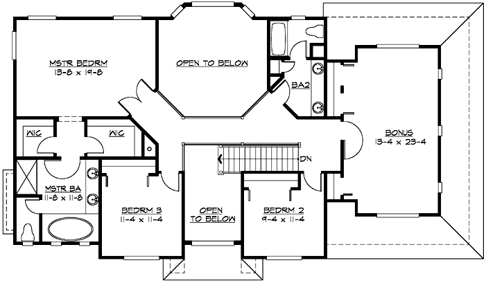 Upper/Second Floor Plan: 88-449