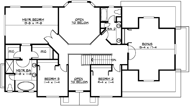 Upper/Second Floor Plan: 88-451