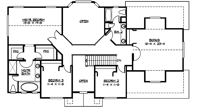 Upper/Second Floor Plan: 88-452