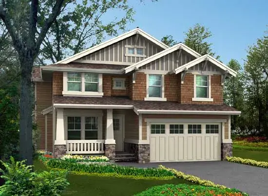 Craftsman house plans 88-454 - front exterior, 3,255 sq ft, 4 bed, 3 bath house plans | Monster House Plans