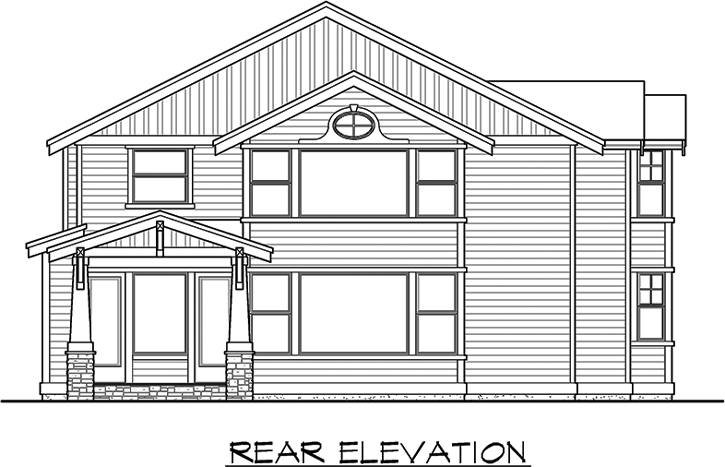 Rear Elevation Plan: 88-454