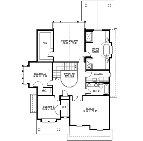 Upper/Second Floor Plan: 88-455