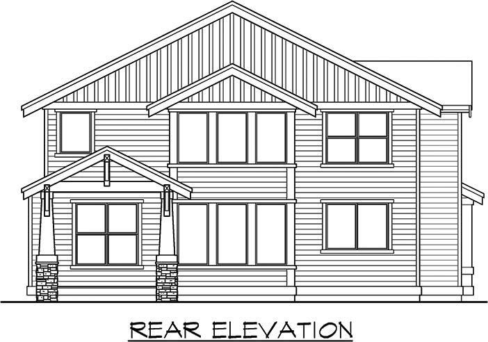 Rear Elevation Plan: 88-456