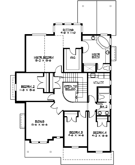 Upper/Second Floor Plan: 88-456