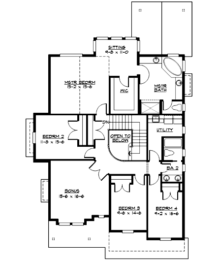 Upper/Second Floor Plan: 88-457