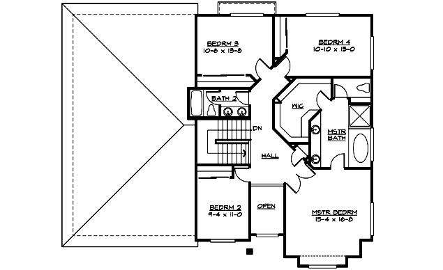 Upper/Second Floor Plan: 88-460