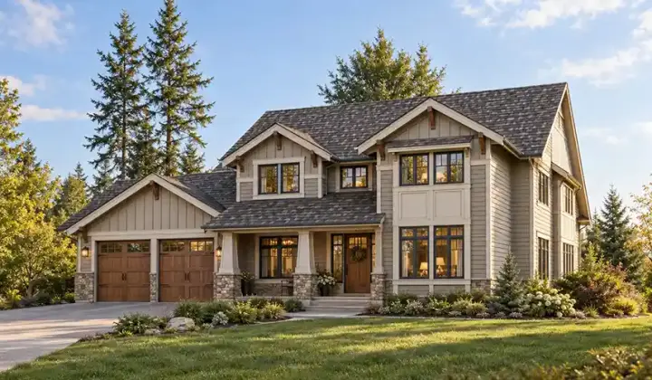 Craftsman house plans 88-461 - front exterior, 2,851 sq ft, 4 bed, 2 bath house plans | Monster House Plans