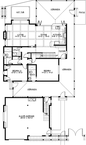 Main Floor Plan: 88-464