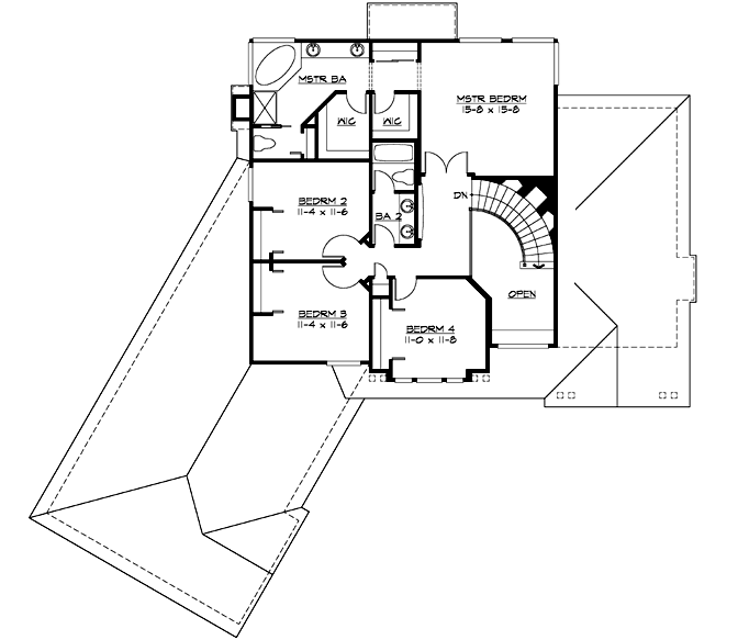 Upper/Second Floor Plan: 88-469