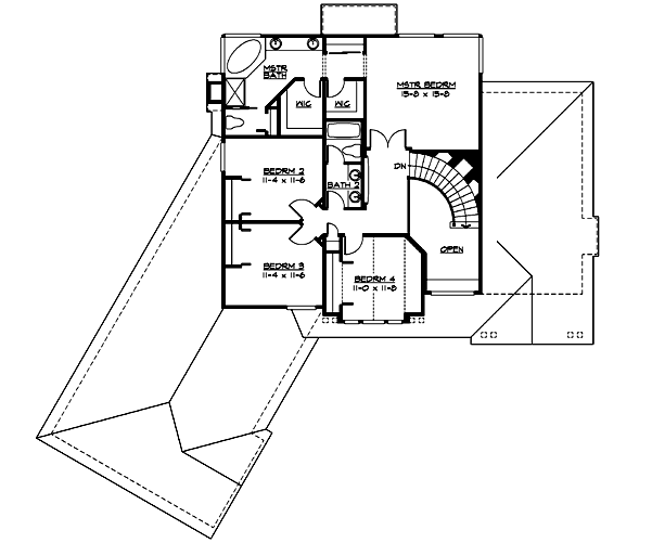 Upper/Second Floor Plan: 88-470