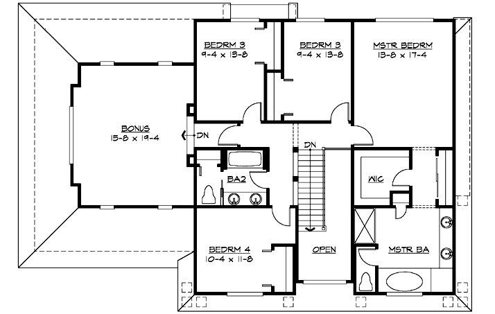Upper/Second Floor Plan: 88-472