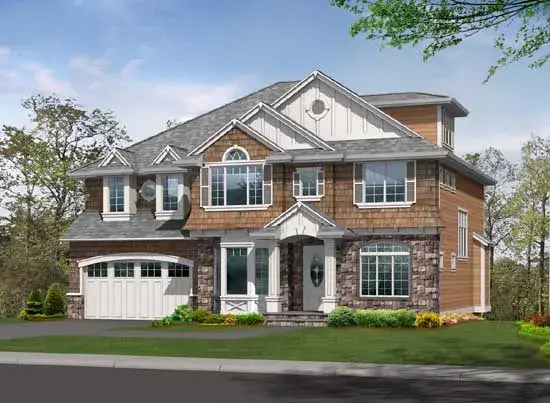 Hampton house plans 88-474 - front exterior, 3,065 sq ft, 4 bed, 3 bath house plans | Monster House Plans