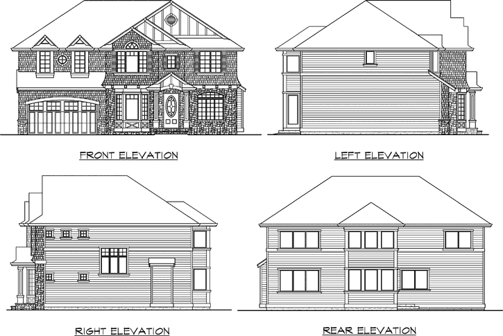 Rear Elevation Plan: 88-474