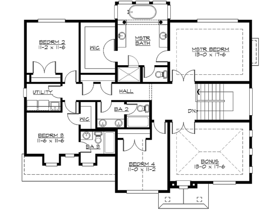 Upper/Second Floor Plan: 88-474
