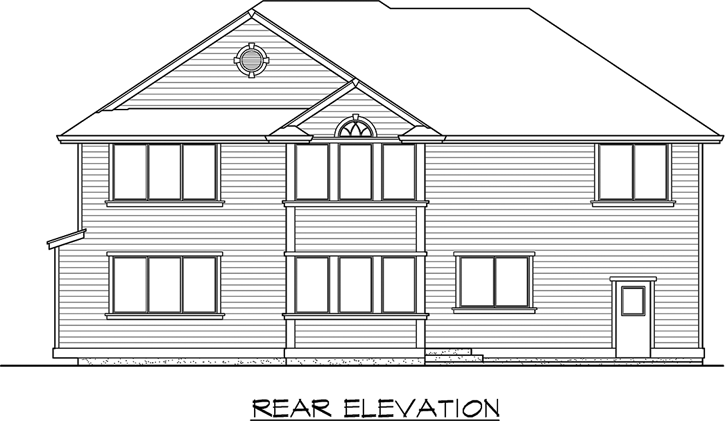 Rear Elevation Plan: 88-476