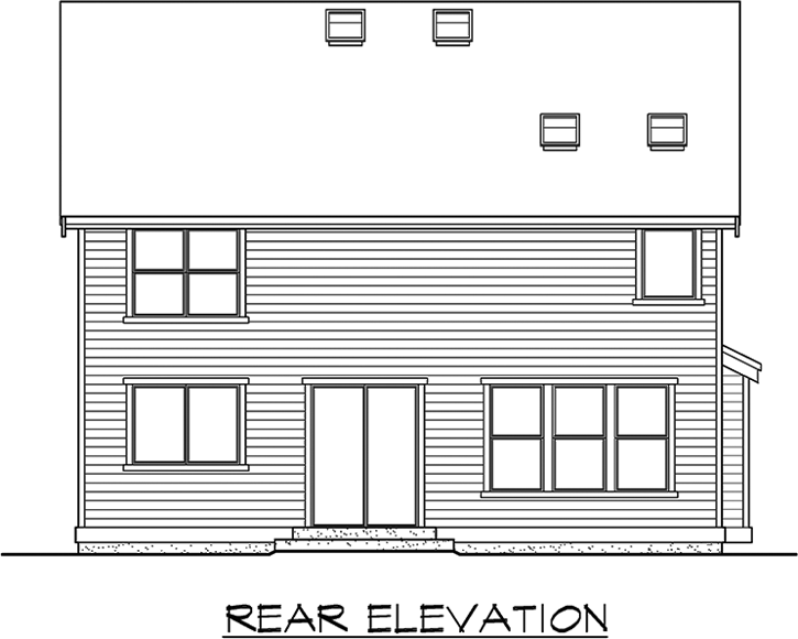 Rear Elevation Plan: 88-482