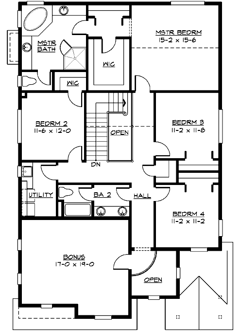 Upper/Second Floor Plan: 88-482