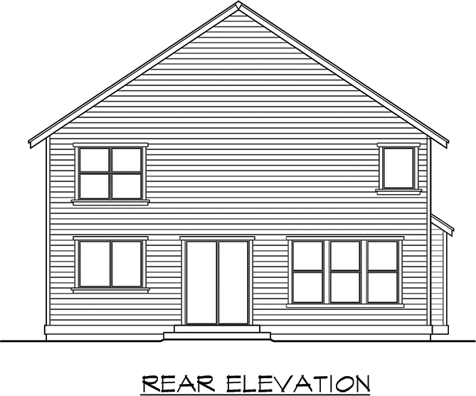 Rear Elevation Plan: 88-483