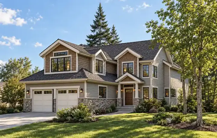 Craftsman house plans 88-484 - front exterior, 2,967 sq ft, 4 bed, 2 bath house plans | Monster House Plans