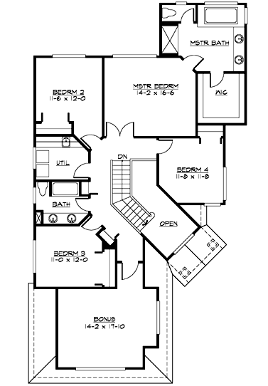 Upper/Second Floor Plan: 88-484