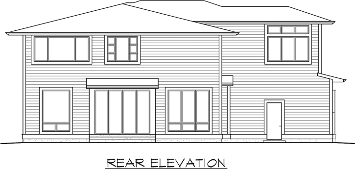 Rear Elevation Plan: 88-486