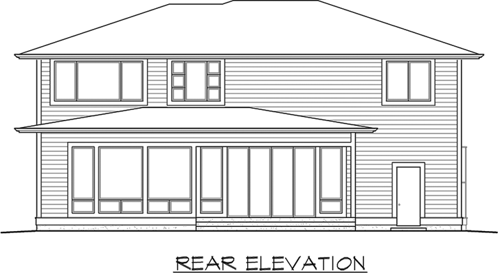 Rear Elevation Plan: 88-487