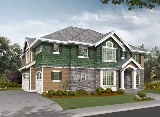 Hampton house plans 88-490 - front exterior, 3,735 sq ft, 4 bed, 2 bath house plans | Monster House Plans