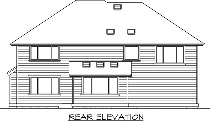 Rear Elevation Plan: 88-491