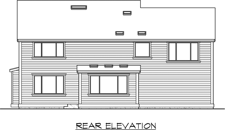 Rear Elevation Plan: 88-493