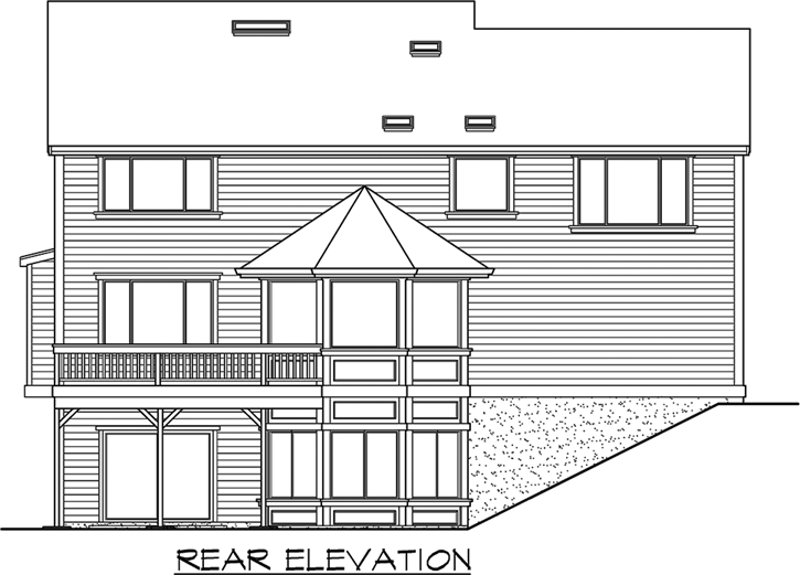 Rear Elevation Plan: 88-494