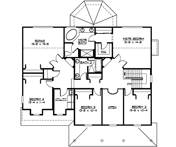 Upper/Second Floor Plan: 88-494