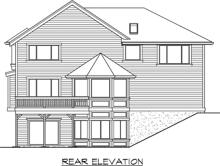 Rear Elevation Plan: 88-496