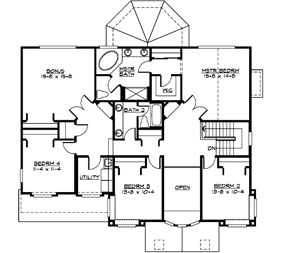 Upper/Second Floor Plan: 88-496
