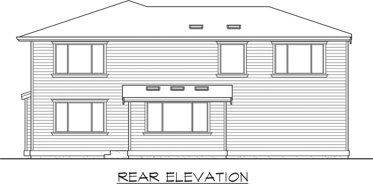 Rear Elevation Plan: 88-497