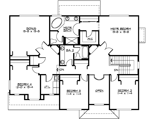 Upper/Second Floor Plan: 88-497