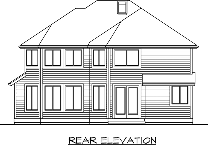 Rear Elevation Plan: 88-498