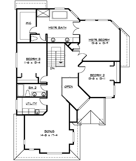 Upper/Second Floor Plan: 88-498