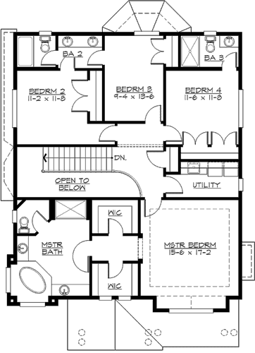 Upper/Second Floor Plan: 88-501