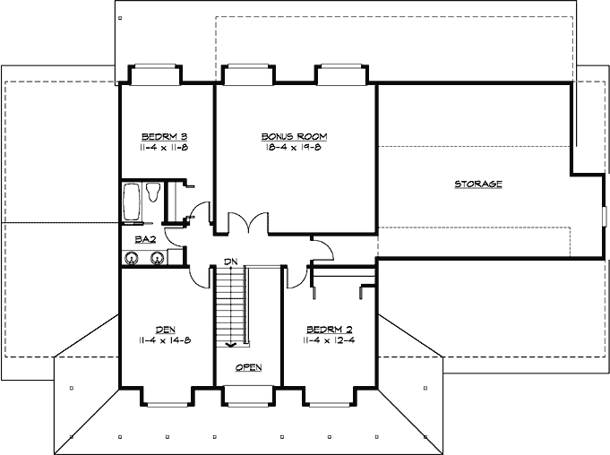 Upper/Second Floor Plan: 88-502