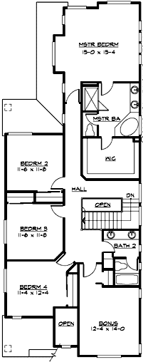 Upper/Second Floor Plan: 88-508