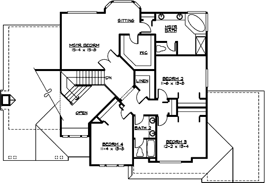 Upper/Second Floor Plan: 88-511