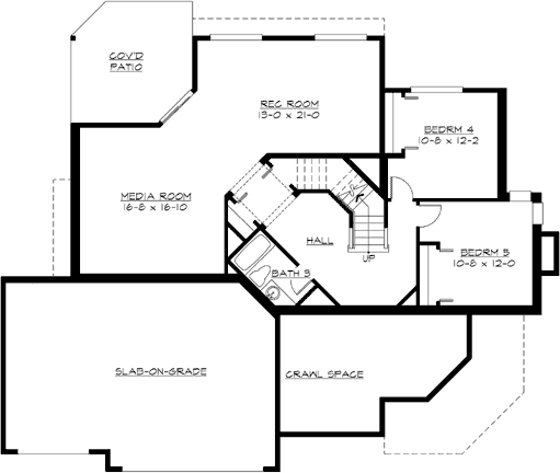 Lower Floor Plan: 88-516